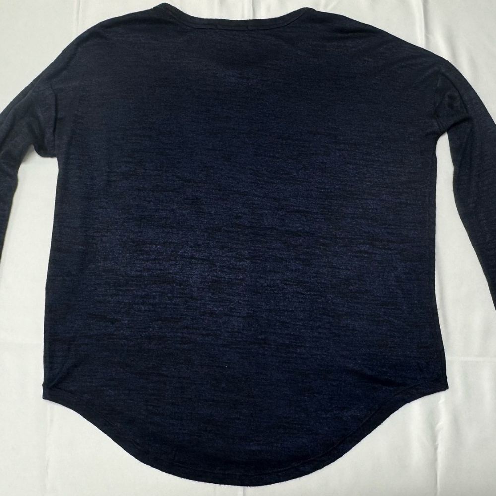 Rag and Bone Jean Tri-Blend Long Sleeve Curve Hem Tee - Size S. - Picture 9 of 15